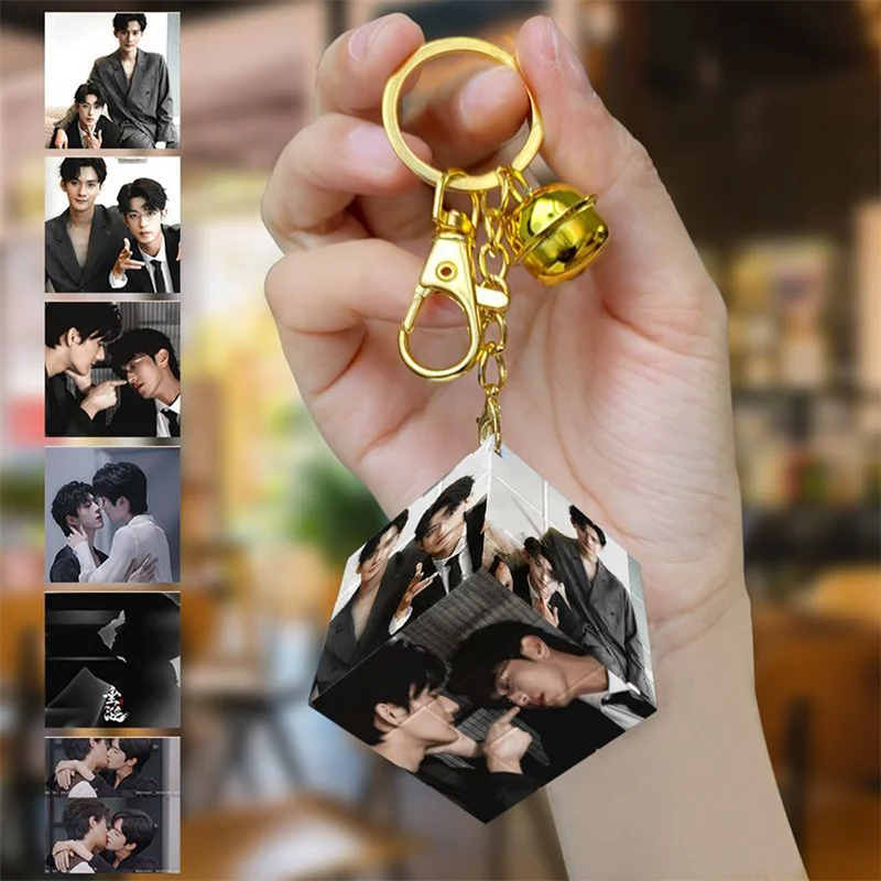TV ABO الرغبة ألفا إنجما شنغ شاويو هوا يونغ تأثيري المفاتيح البلاستيك حلية ثلاثية الأبعاد مكعب روبيك مفتاح سلسلة كيرينغ الدعامة #2