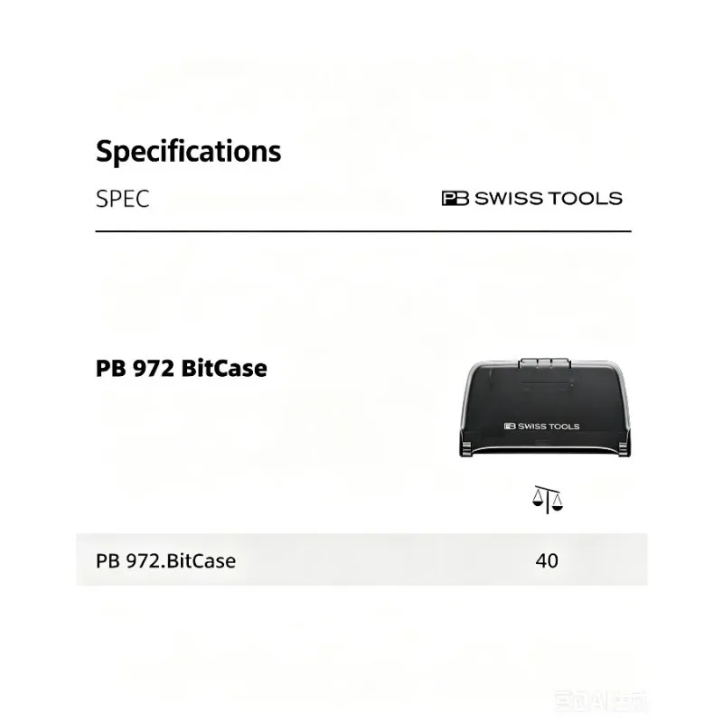 PB SwissTools PB 972 BitCase Portable Plastic Cassette 10 Slots Precision Screwdriver Bit Storage Box with Belt Clip