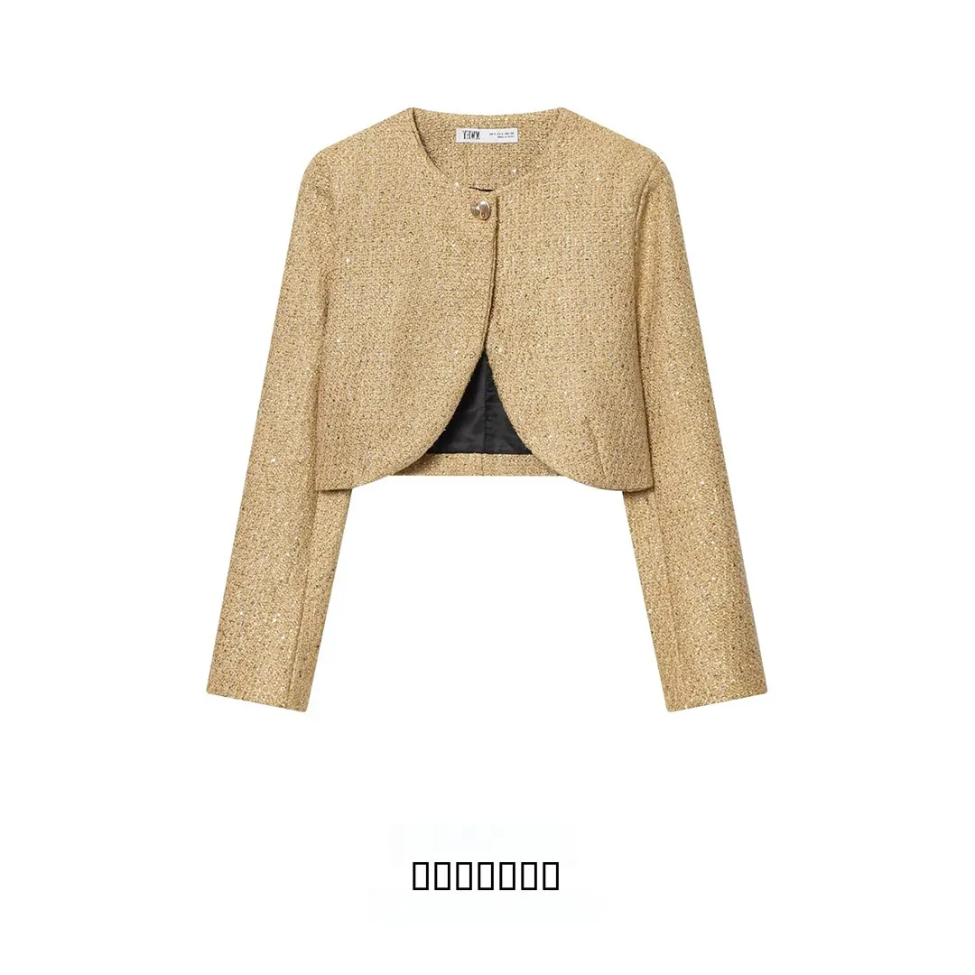 

KASLEAD New Faion Metal Color Line Structure ort Jaet Women's Clothing Sli Windbreaker Polyester Fiber Long Sve