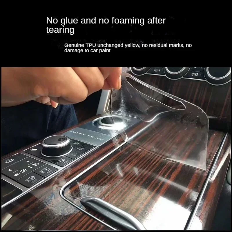 For Audi A4 B9 2020-2023 Gearbox Panel Dashboard Navigation Automotive Interior Protective Film TPU Transparent Anti-Scratch