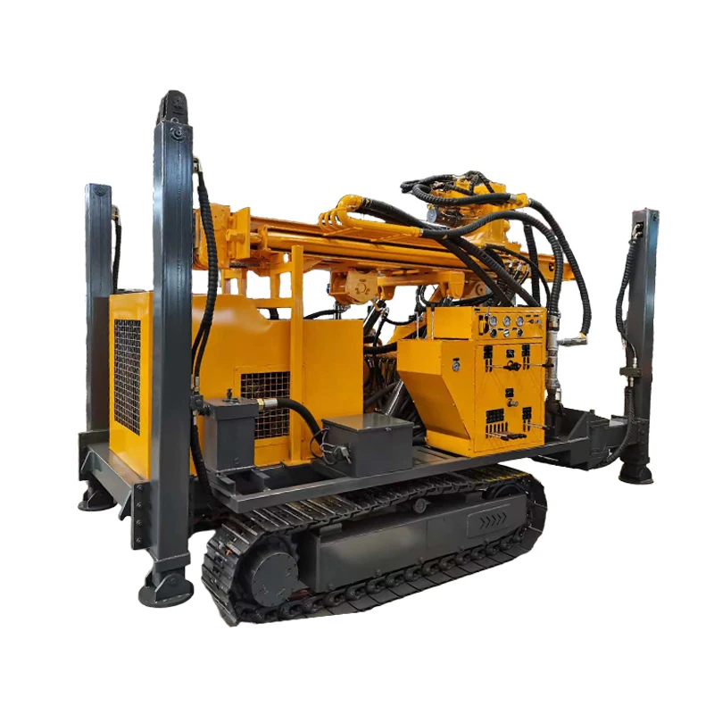 

Суперполезная гидравлическая новая модель портативной буровой установки на гусеничном ходу для бурения скважин подачей воды и пневмоприводом