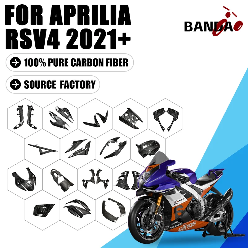 

For Aprilia RSV4 Full Carbon Fiber Modified Parts Full Car Fairing Kit Motorcycle Accessories Twill weave glossy