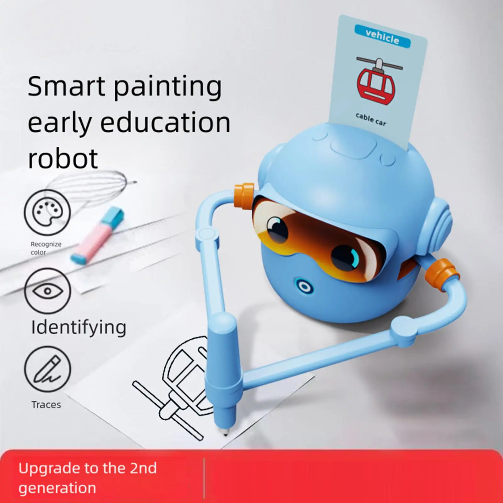 Roboter-Zeichenmaschine für Kinder, Malen, Lernen, pädagogisches Kreativitätsspielzeug mit 100-Karten, Kunsthandwerk, Spielzeug, Zeichenroboter