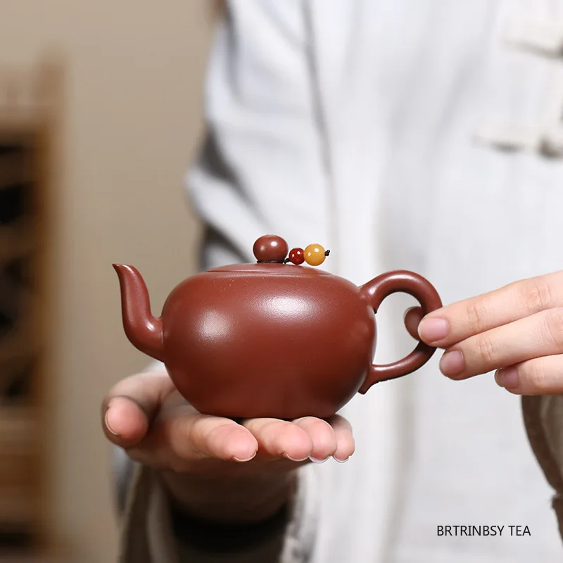 

Tradition Yixing Purple Clay Teapot Handmade Tea Pot Beauty Tea Infuser Kettle Chinese Zisha Teaware Household Tea Set 130ml
