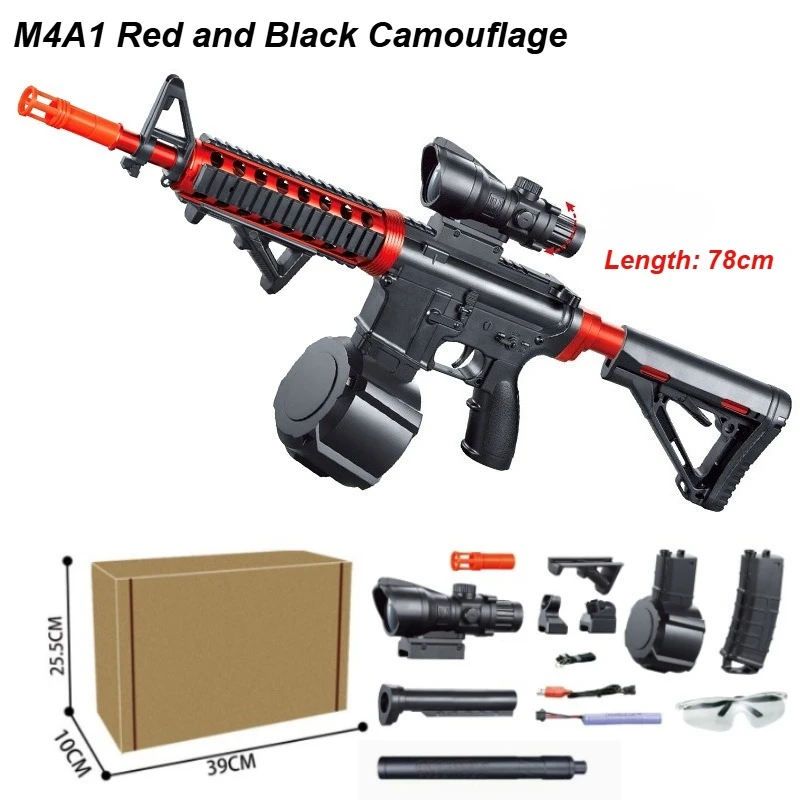 M416/M4A1 Wasserbomben-Spielzeugpistolen-Set, elektrischer Outdoor-Werfer, präzises Schießen, Sport-Spielzeugpistole, Kindergeburtstagsgeschenke, keine Kugeln