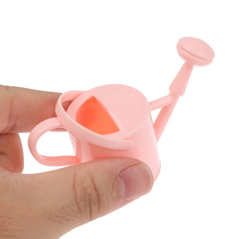 1/2 قطعة دلو مصغر من البلاستيك لمنزل الدمى نموذج سقي النباتات أداة ديكور حديقة المنزل لعبة أطفال أثاث مصغر - 4