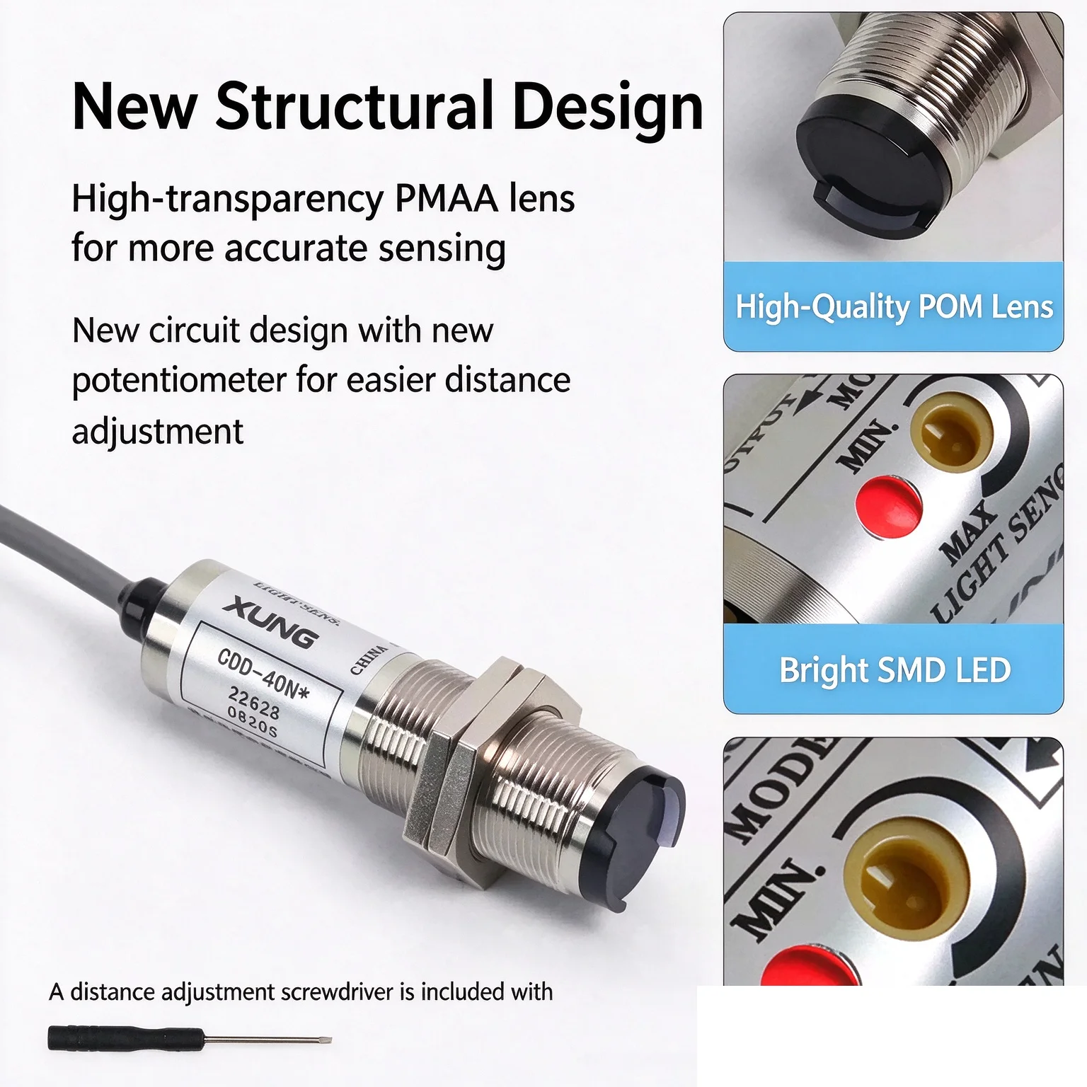NPN PNP Automation Compatible 10-30VDC CDD-11/40/80 Infrared Photoelectric Sensor Optical Proximity Switch Diffuse Reflection