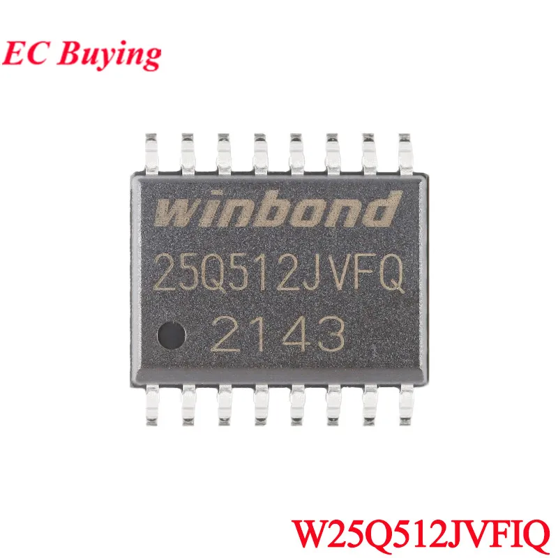 5Pcs/1pc W25Q512JVFIQ W25Q512JV W25Q512 25Q512JVFIQ SOIC-16 3V 512M-bit Serial Flash Memory Chip IC