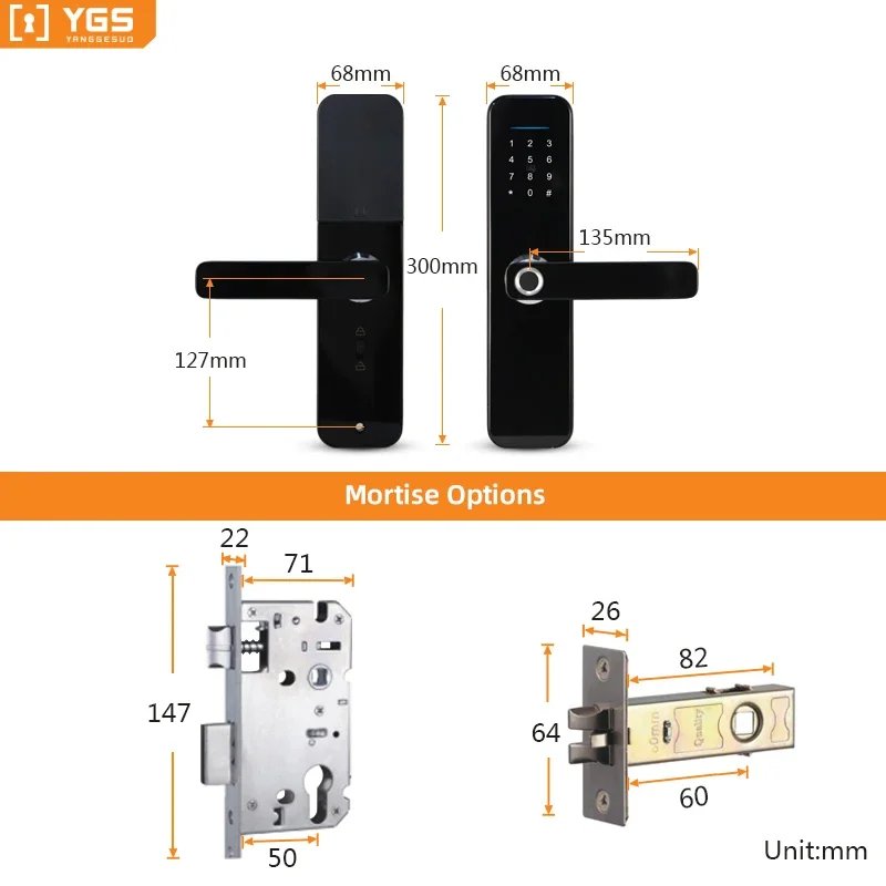 แอปอิเล็กทรอนิกส์แอปพลิเคชั่น WiFi ดิจิตอล Tuya ล็อคด้วยลายนิ้วมือล็อคประตูอัจฉริยะไร้กุญแจ