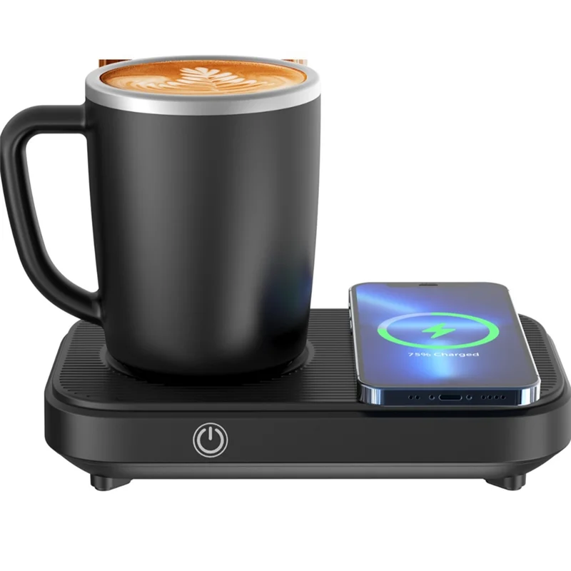 

KB-3 In1 Smart Self Heated Refrigeration Coffee Mug Wireless Charger Base Thermostatic Coaster For Office Work/Home