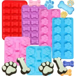 Silicone Mould Dog Cat Animal Paw Pet Print Baking Mold for Chocolate, Pudding, Jelly, Puppy Biscuit Make