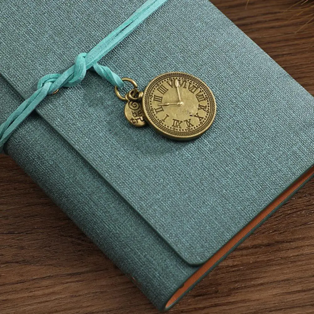 A6 Compact Notebook Loose-leaf Journal Notebook A6 Faux Leather Journal Notebook with 6-ring Loose Leaf Binder Retro for Travel