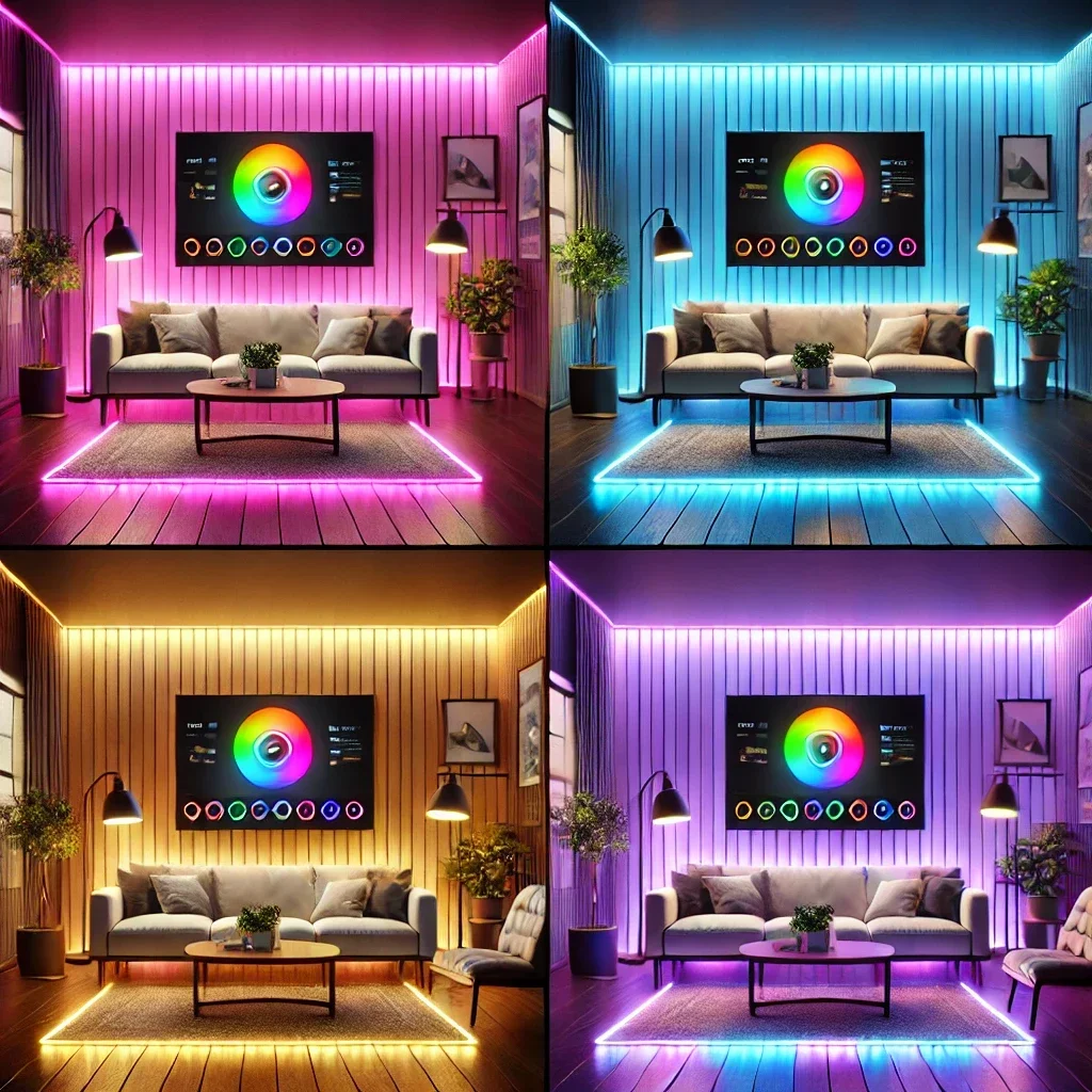 5V RGB Silicone Neon LED Strip Light with APP & 24-Key Remote, USB Powered, Music Reactive Lights for TV, Room, Desk Decoration