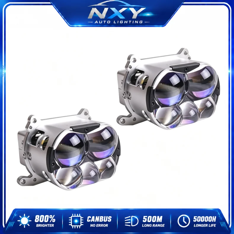 NXY C5S 3 Inch Bi LED Projector Lens Headlight 160W 6000K 5 Eye Dragon Ball Hi Lo Beam Canbus Plug&Play H4 H7 H11 Retrofit