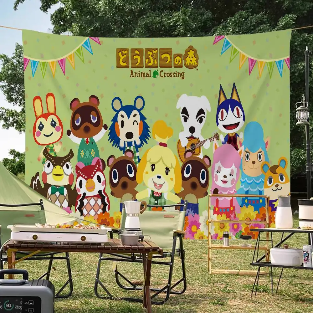 Cartoon Animal C-Crossing Printed Large Flag Art Science Fiction Room Home Decor Decor Banner