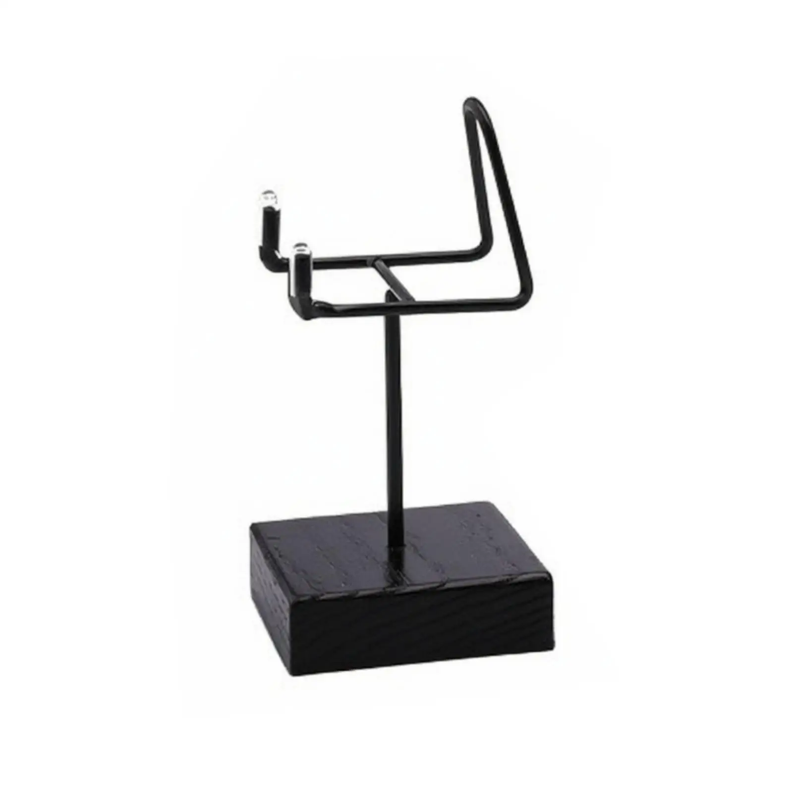 crystal-showcase-stand-metal-wire-design-wood-base-for-collectible-art-specimens-tabletop-home-display