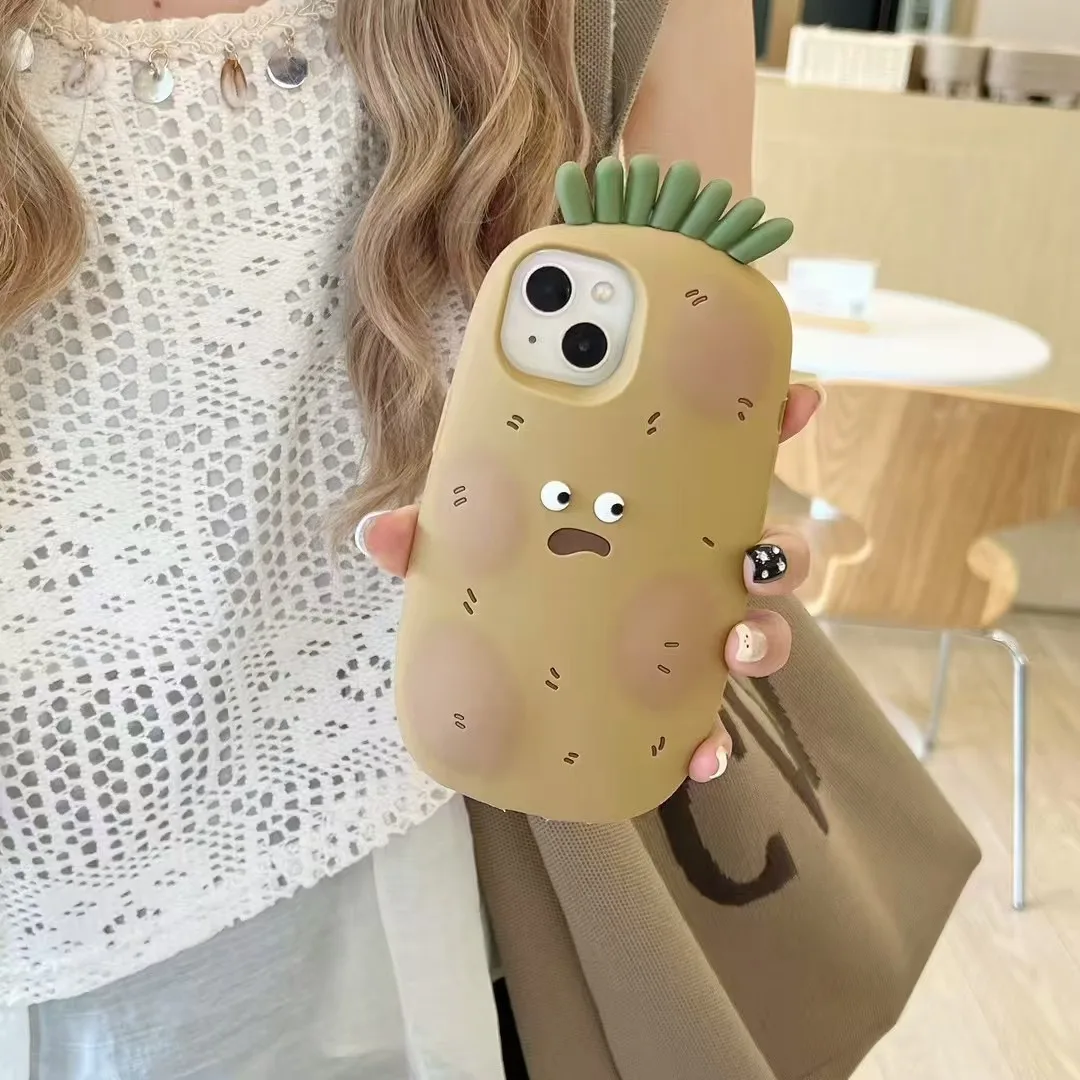 

Mocking horror-themed potato-shaped phone case for the iPhone series. Potato-shaped phone case suitable for iPhone series