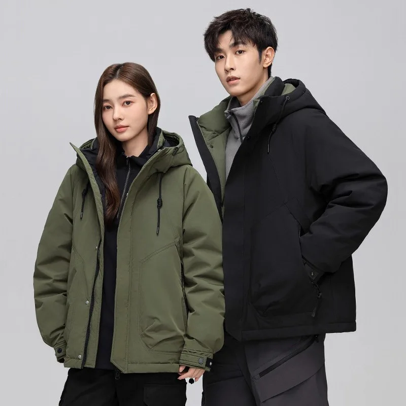 

2025 Women's White Duck Down Winter Thickened Warm Commute Mid-Length Down Jacket with A Professional Look