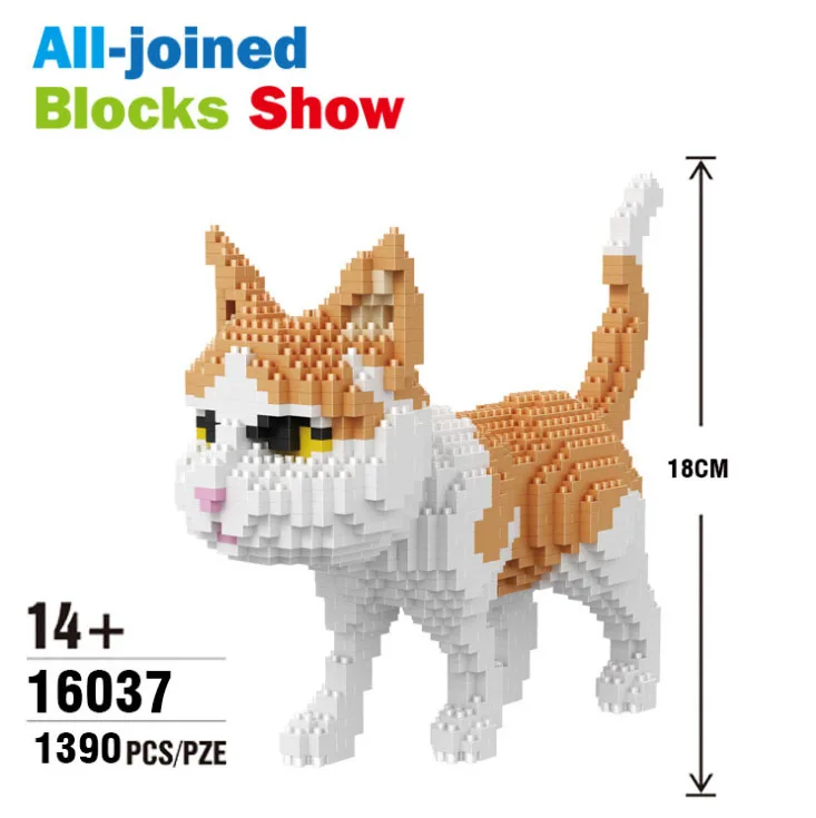 Balody Cute Cartoon Cat Building Blocks Diamond bricks black cat Model educational toys kids Girl s