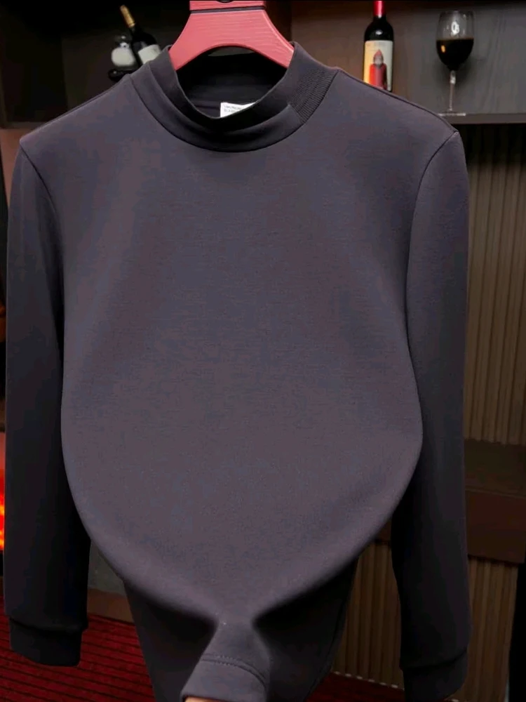 

Мужская повседневная стильная толстовка-худи с имитацией двухслойного воротника, осенне-зимняя новинка, городской стиль, приталенный крой, антибактериальная.