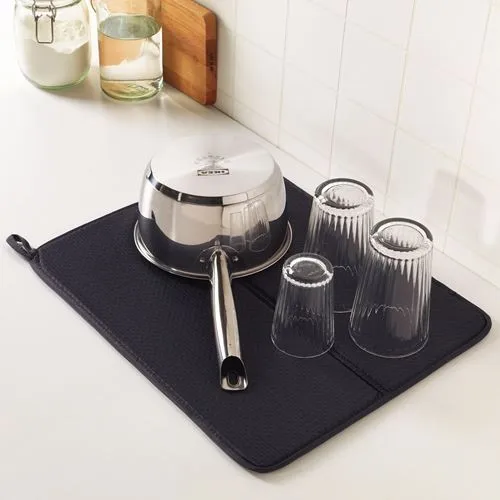 Hestore 44x36 cm Dark Gray Dish Drying Cloth