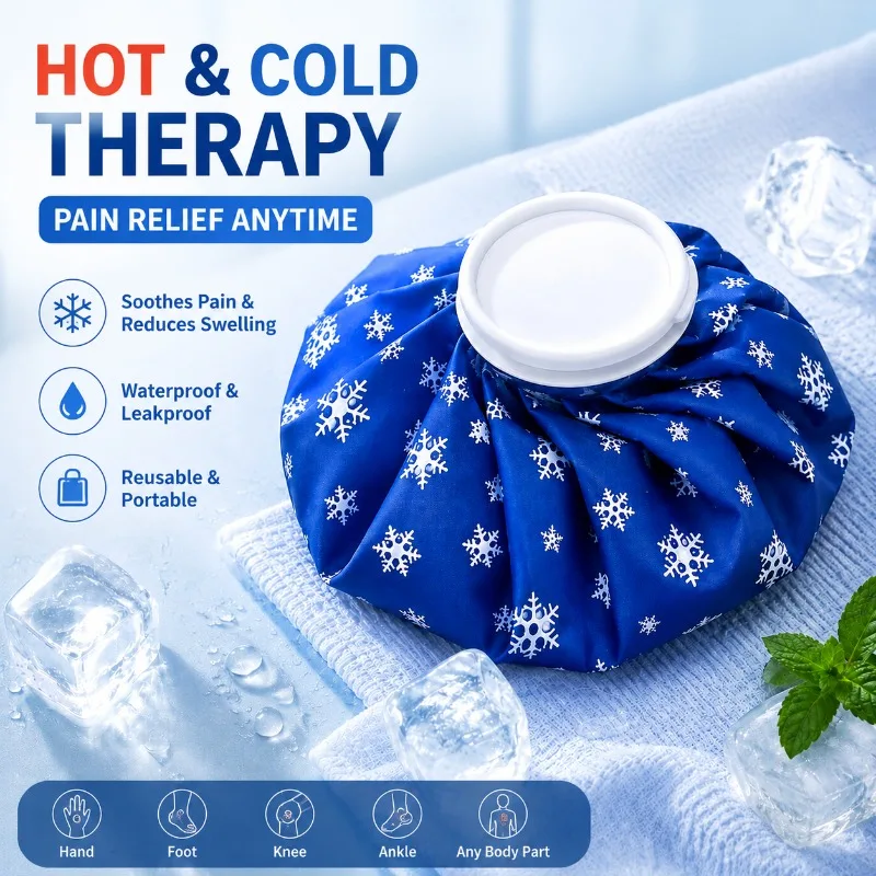Reusable Ice Pack Waterproof Hot Cold Compress Bag for Hand Foot Knee Ankle Soothing  Therapy  Portable  Storage‑pouch