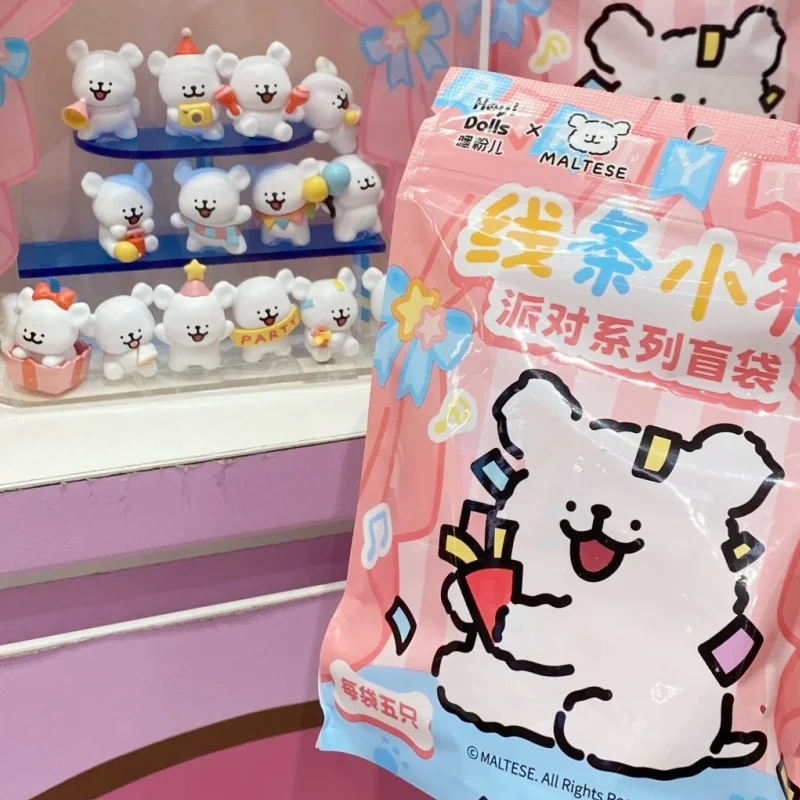 

Genuine Suplay Maltese Puppy Party Series Mini Blind Bag Toys Cute Action Figure Surprise Box Desktop Ornaments Cute Model Gift