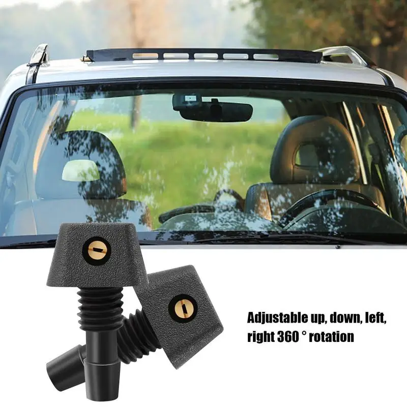 CAR Front Windshield Washer Wiper Nozzle Sprayer Universal 2 Pcs Windshield Wiper Washer Jet Nozzle DIY Wiper Nozzle Spryers