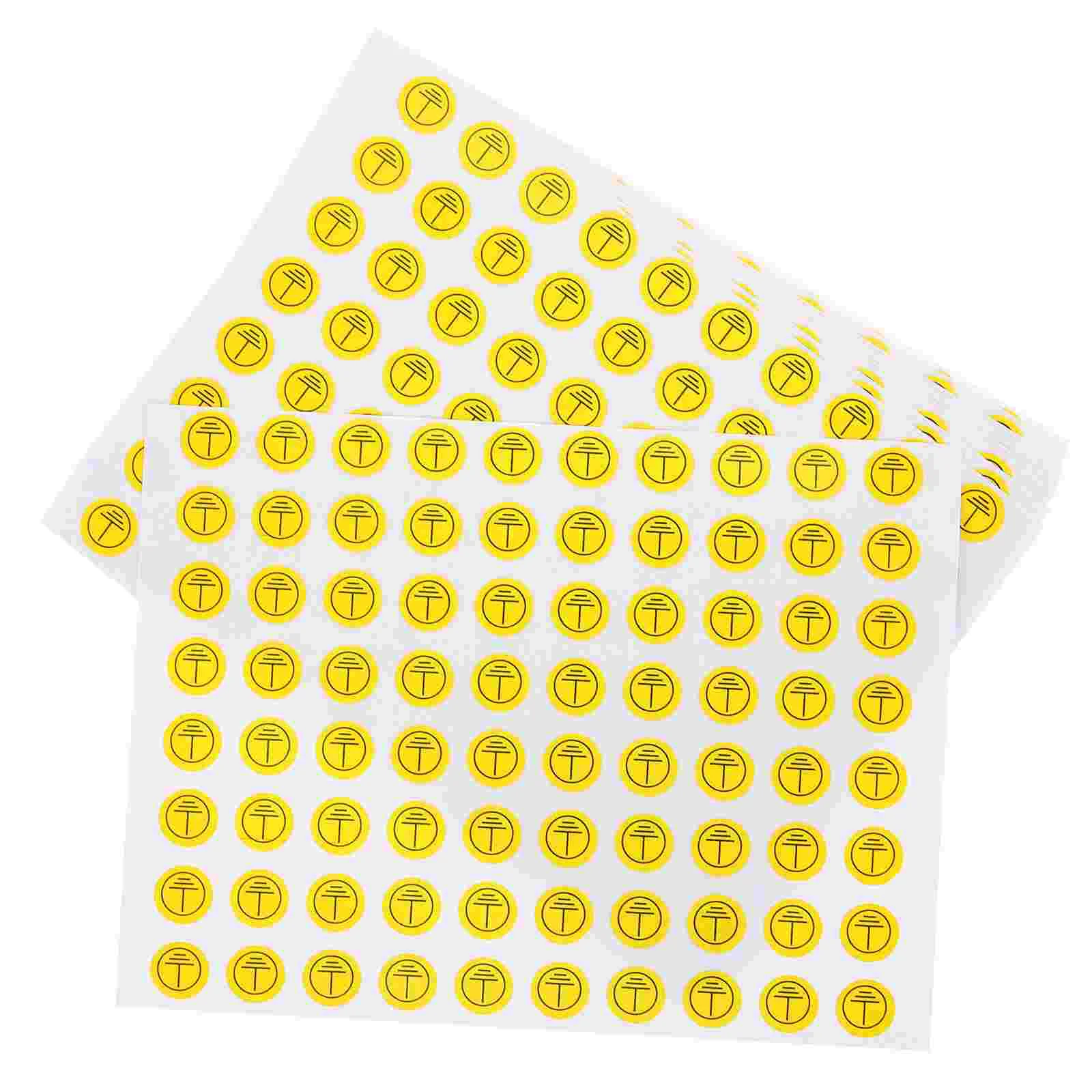 

800 Pcs Grounding Sign Symbol Labels Electric Panel Stickers Electrical Coated Paper Earth Warning