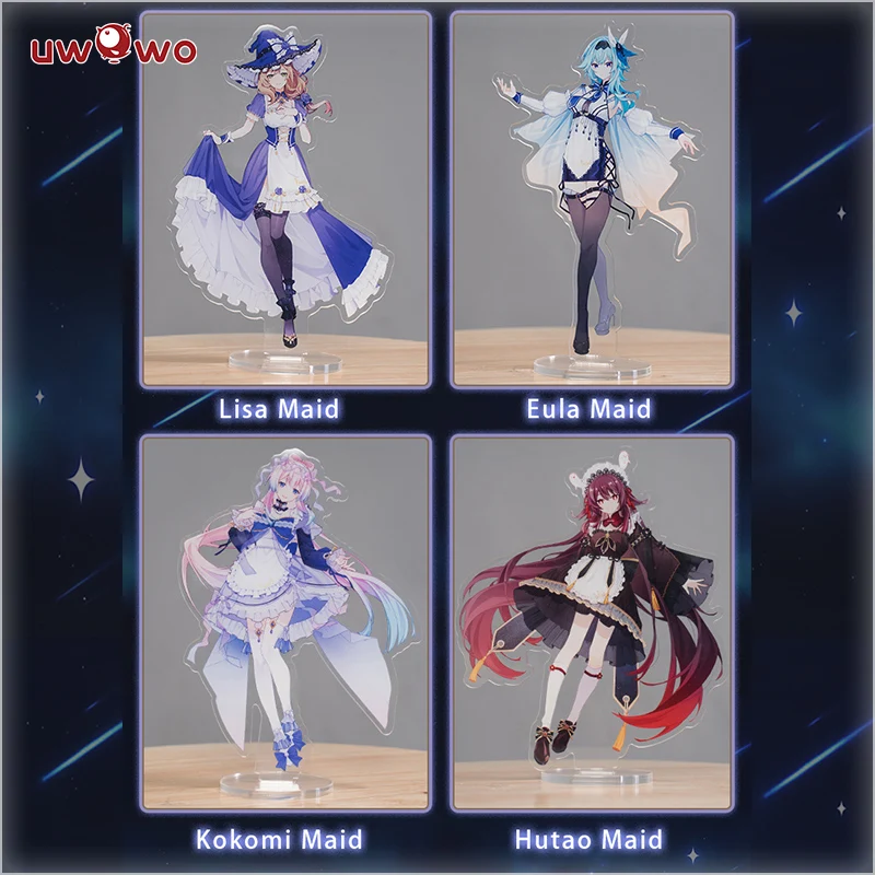 UWOWO Genshin Impact Fanart Maid Series: Mona Beidou Kokomi Keqing Rosaria Yae Miko Gift Figure Standee Acrylic Stand