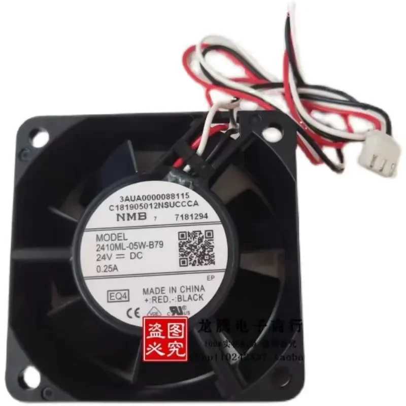 for ABB580 Inverter Cooling Fan 2410ML-05W-B79 24V 0.25A Three-Wire Alarm Original Replacement Part