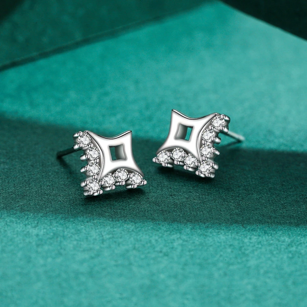 PuBang Fine Jewelry 925 Sterling Silver High Carbon Diamond Luxury Stars Stud Earrings for Women Anniversary Gifts Drop Shipping