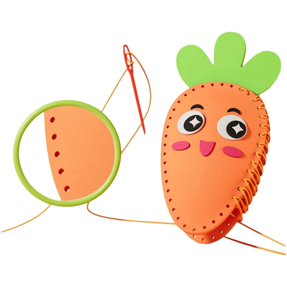 

Frog Carrot Pendants Children's Sewing Toys DIY Material Package Educational Toys Improve Concentration Creative Doll Making