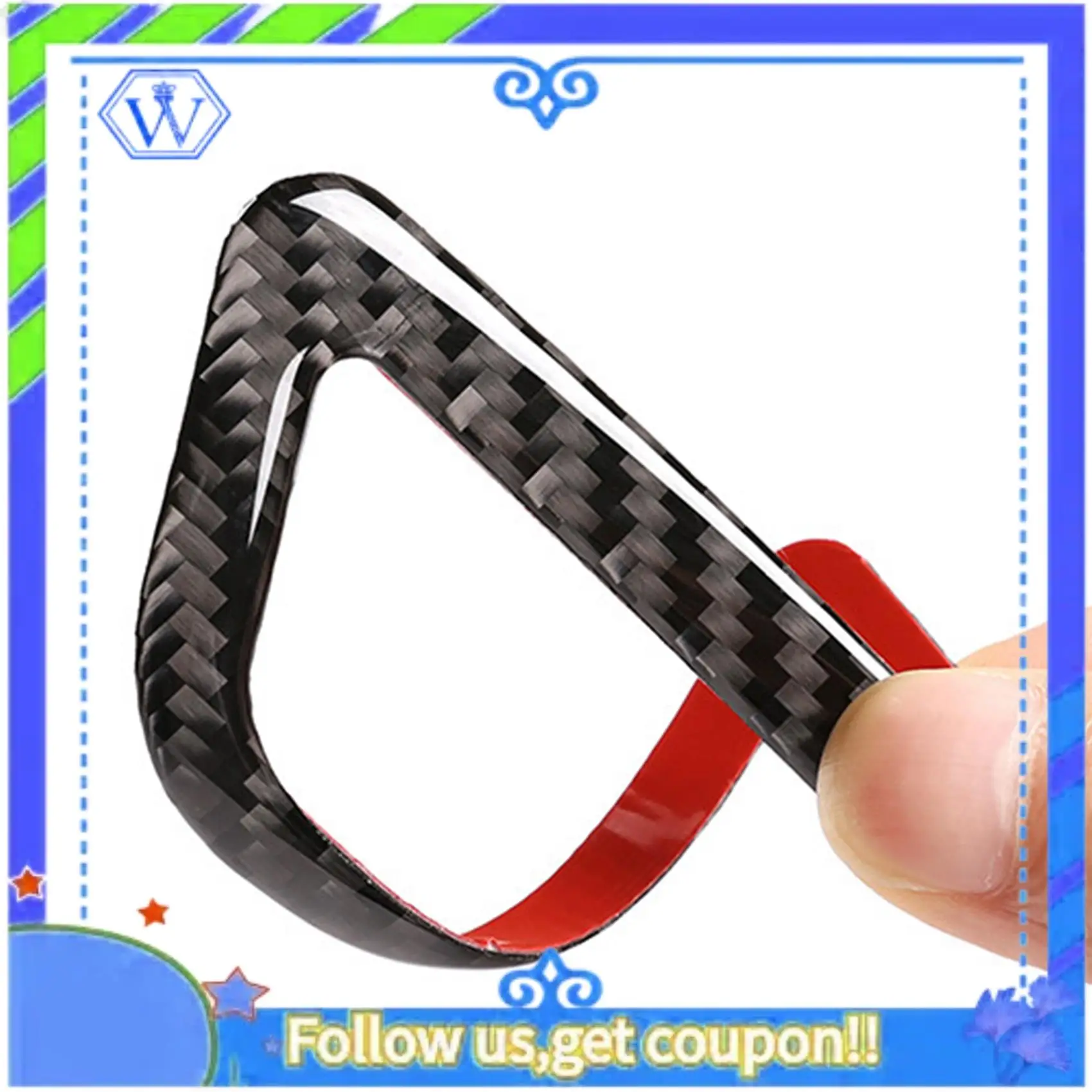 2Pcs Soft Carbon Fiber Front Dashboard Side Air Outlet Trim Conditioning Vent Cover Sticker For Nissan X-Trail 2014-2018 #3