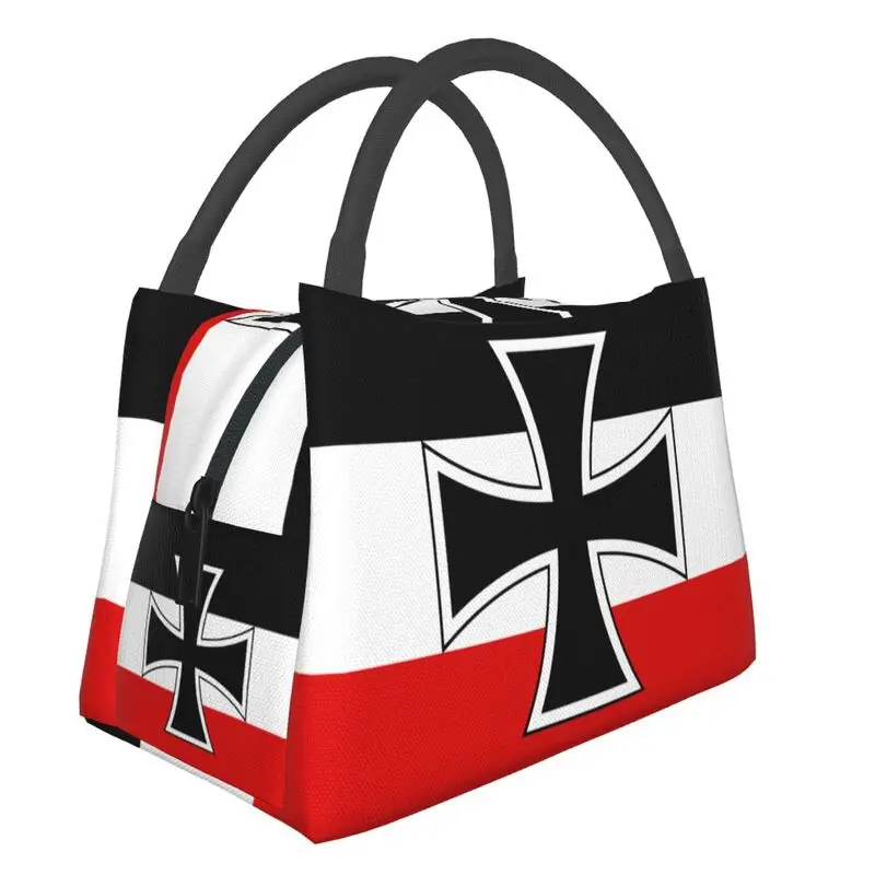 

Flag Of German Empire Insulated Lunch Bag for Outdoor Picnic National flag Portable Thermal Cooler Lunch Box Women