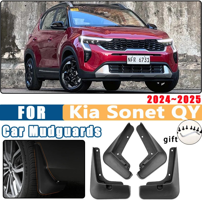 

4X автомобильные брызговики для Kia Sonet QY 2024 2025 2026, брызговики на крыло, переднее колесо, автозапчасти, защитные чехлы, аксессуары