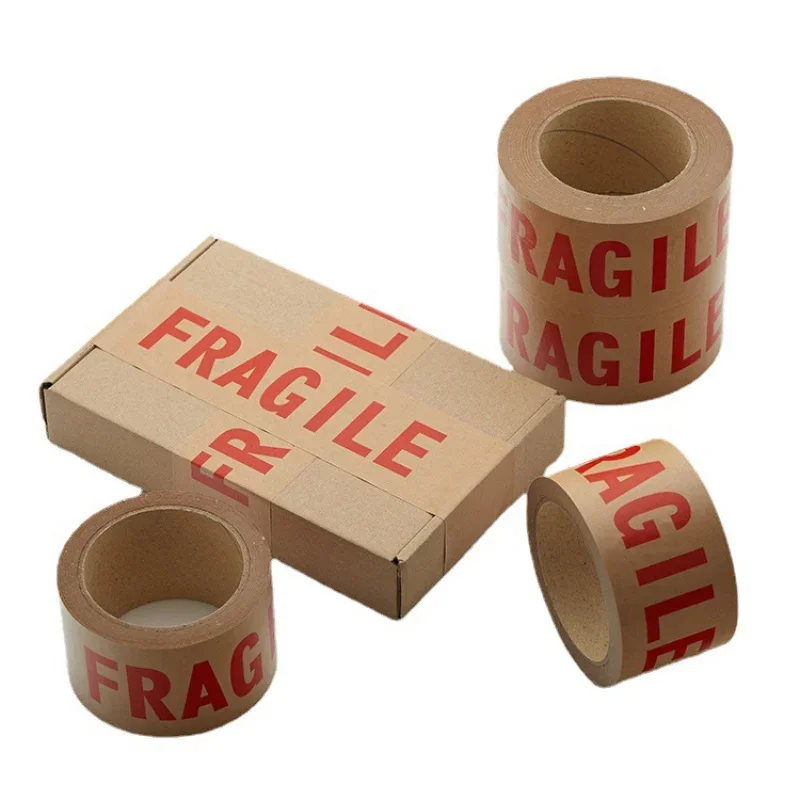 Kunden spezifisches Produkt verkauf zerbrechliches Kraft papier band kunden spezifisches 2-Zoll-Verpackungskartonklebeband zum Versiegeln
