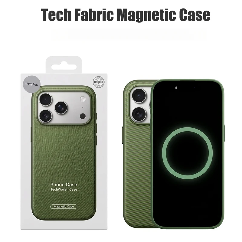 Image of Original Technologie Gewebte Magsafe Magnetische Handyhülle für iPhone 18 Pro Max 17 16 15 14 13 Pro Max Animation Stoßfeste Hülle