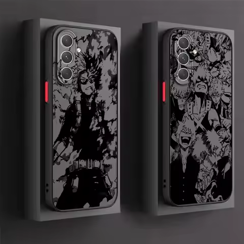 M-My H-Heroes A-Academy Anime Art Frosted Translucent For Samsung Galaxy S24 S23 S22 S21 S20 FE S10 S9 S8 Plus Ultra Pro 5G