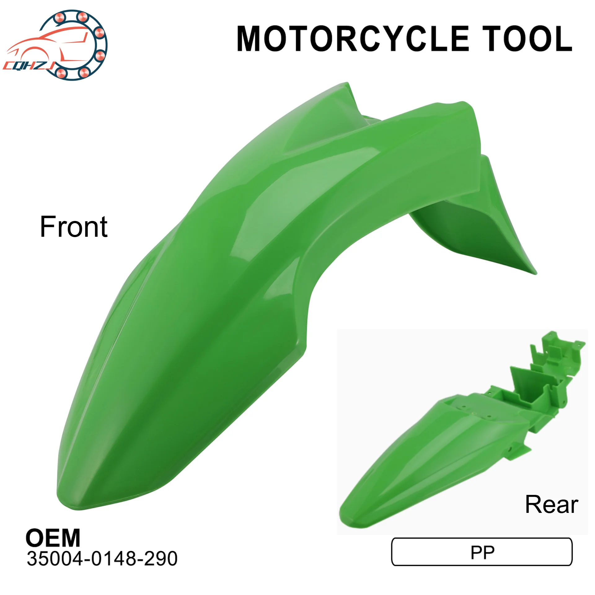CQHZJ Motorcycles Front Rear Fender Protect Cover Mudguard Dirt Pit Motocross Fender For Kawasaki KLX110 KLX110L 2011-2025