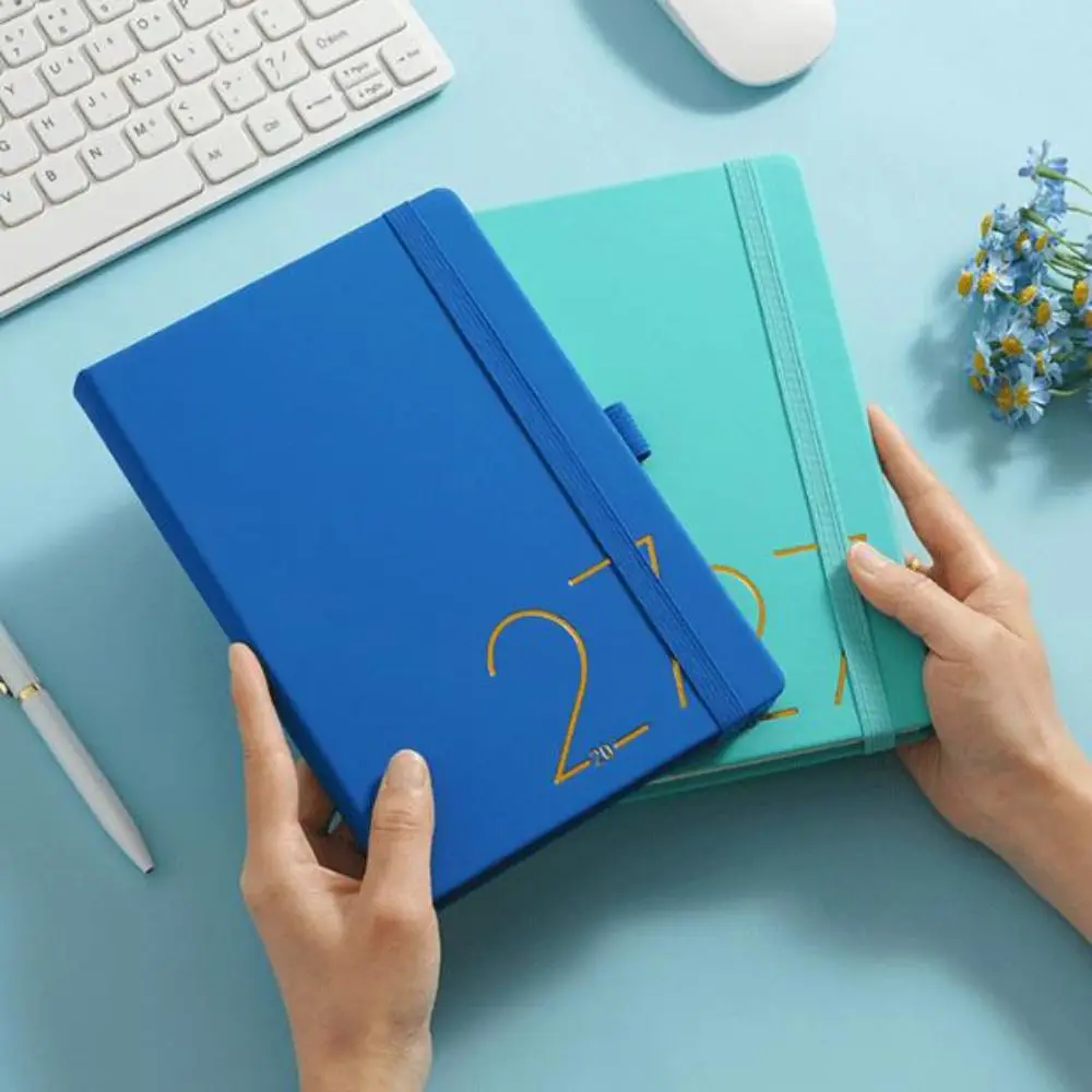 English 2027 Schedule Planner Notepad 12 Months Wear-resistant To-do List Notebook Efficiency Leather Cover Diary Writing Pads - view 3