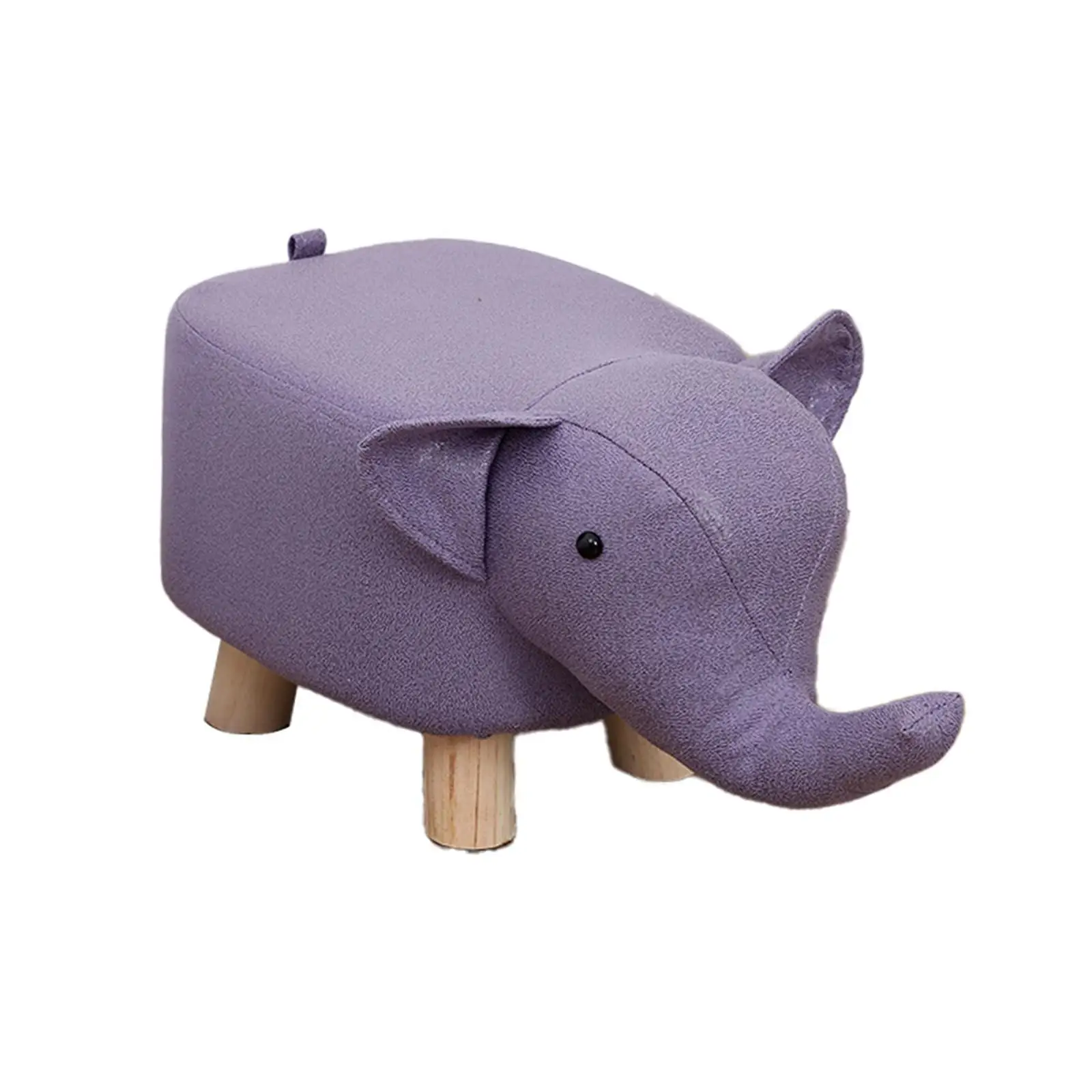 Animal Footstool Elephant Shaped Bench Cartoon Padded Cushion Pouffe Chair