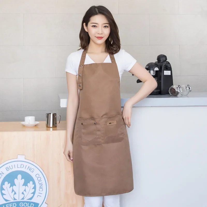 

New Fashion Kitchen Aprons for Woman Men Chef Work Apron for Grill Restaurant Bar Shop Cafes Beauty Nails Studios Uniform