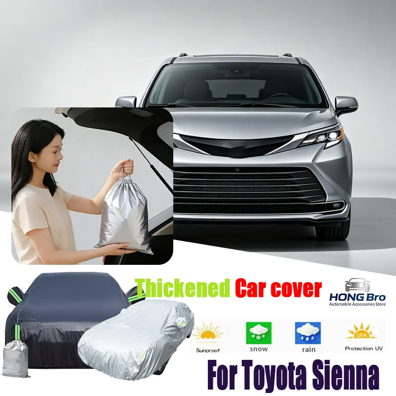 

For Toyota Sienna Car Covers Outdoor Sun uv protection Dust Rain Snow Protective Auto Protective cover