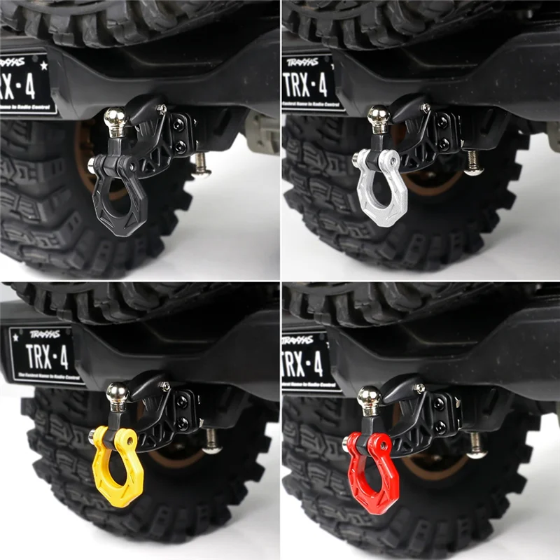 A44U 4PCS RC Auto Aggiornamento Gancio di Traino Gancio di Traino Per 1/10 1/8 TRX4 SCX10 KM Serbatoio 300 RC Auto Accessori di Aggiornamento