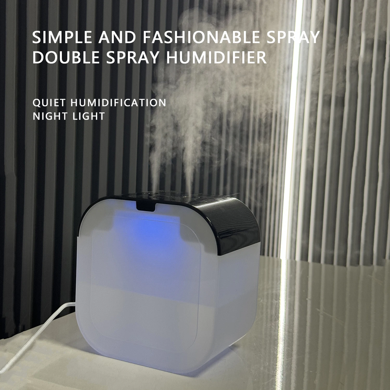 1L فوهة مزدوجة الهواء المرطب سعة كبيرة آلة رش الروائح USB سطح المكتب غرفة نوم المنزل سوبر كبير رذاذ تنقية