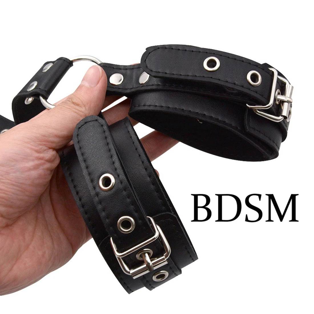 Bondage PU Leather Restraints Collar Fetish Sex Game BDSM Adult Toy Sex Shop Slave Neck Handcuffs Sex Products For Couple Gay 18