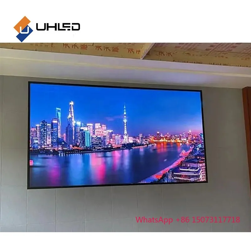 P1.6mm Display a pannello LED per interni Segnaletica a schermo LED ad alta luminosità Parete pubblicitaria digitale per negozio al dettaglio UHLED