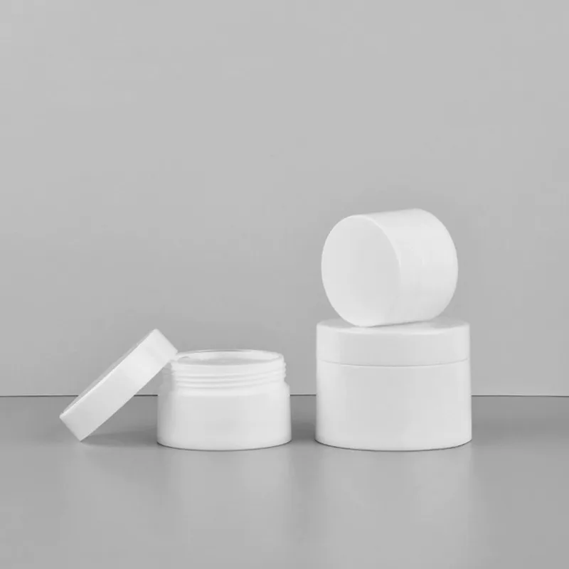 

10/30/50pcs 20g -150g Bright White Refillable Bottles Cosmetic Container Plastic Empty Makeup Travel Face Cream Lotion Jar Pot