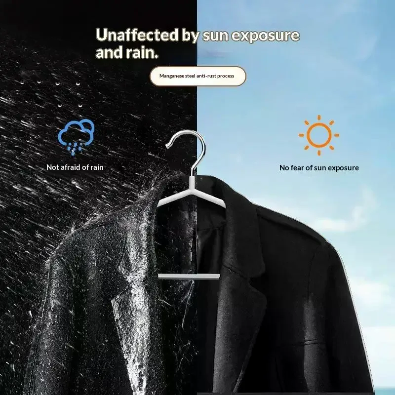 3 Pack Traceless No-slip Metal Clothes Hangers Sturdy Durable Clothing Racks for Closet Wardrobe Organization Laundry Home Use